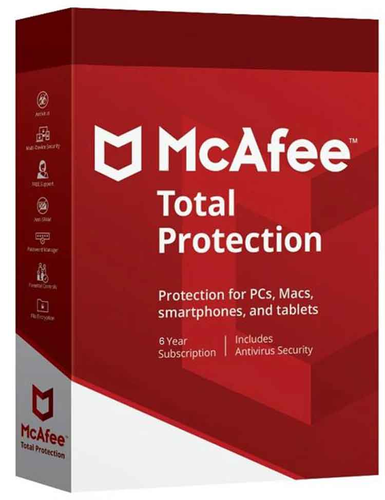McAfee Total Protection 3 Yıl 1 Pc